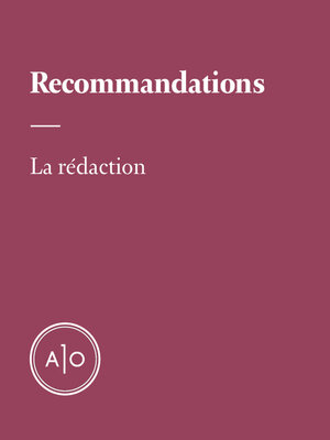 cover image of Recommandations